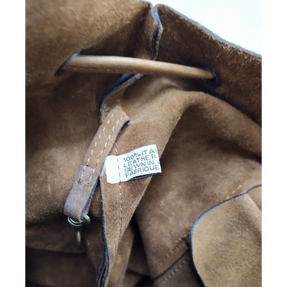 Patricia Nash Casape Burnished Cognac Suede Drawstring Backpack - MSRP $199 main image 15
